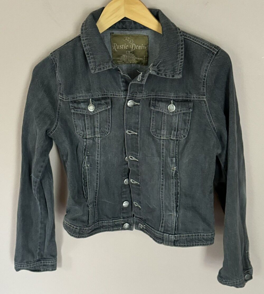 Rustic Denim Jacket Ohio State Buckeyes Embellishment Back
